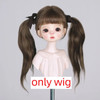 30cm Doll Wig Bangs Ponytail Curly Soft Mohair Wig Suitable for1/6BJD Doll Wig Toy Accessories 6-7 Inches Hair