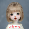 30cm Doll Wig Bangs Ponytail Curly Soft Mohair Wig Suitable for1/6BJD Doll Wig Toy Accessories 6-7 Inches Hair