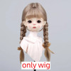 30cm Doll Wig Bangs Ponytail Curly Soft Mohair Wig Suitable for1/6BJD Doll Wig Toy Accessories 6-7 Inches Hair