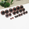 100pcs 6mm-24mm round plastic safety brown toy eyes with washer for diy doll plush doll--size option
