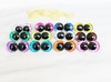 100PCS 12COLORS NEW DESIGN 12mm14 16 18 20 25 30mm New Cartoon 3D glitter toy safety eyes doll pupil eyes with hard washer -D12