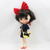 Clothes for Blyth 1/6 Doll Kiki's Delivery Service Clothes Deep Bule Dress Red Bow-Hair Band Cat Bag with Besom Free Shipping