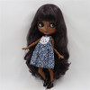 ICY DBS Blyth Doll 1/6 bjd toy super black skin tone deep purple hair joint body 30cm toy anime girls
