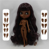 ICY DBS Blyth Doll 1/6 bjd toy super black skin tone deep purple hair joint body 30cm toy anime girls
