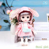 New 16 cm BJD Mini Doll Movable Joint Girl Baby 3D Big Eyes Beautiful DIY Toy Doll With Clothes Dress Up 1/8 Fashion Doll