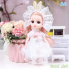 New 16 cm BJD Mini Doll Movable Joint Girl Baby 3D Big Eyes Beautiful DIY Toy Doll With Clothes Dress Up 1/8 Fashion Doll