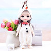 Mini 16cm BJd Doll 13 Movable Joint Girl Doll 3D Big Eyes 1/12 Fashion Princess Doll DIY Dress Up Toy Doll With Clothes Gift