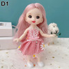 New 16 cm BJD Mini Doll 13 Movable Joint Girl Baby 3D Big Eyes Beautiful DIY Toy Doll With Clothes Dress Up 1/12 Fashion Doll