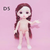 16cm BJD 13 Movable Jointed Dolls Cute Big eyeball Little Boy Girl Head Doll with shoes for Girls Toys Nude Body Fashion Gift