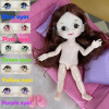 BJD Doll Dimple Smile Body 16cm Blue Eyes Cute Face Surprise Blyth Dolls Toys Baby Naked Nude 18 Women Dolls for Girls Gift Toy