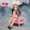 Bjd Dolls 30cm Anime Doll Full Set 1/6 Bjd DIY Toys For Kid Girls 23 Joint Movable Body With Skirt Hat Headdress Dress Up Kawaii