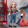 Bjd Dolls 30cm Anime Doll Full Set 1/6 Bjd DIY Toys For Kid Girls 23 Joint Movable Body With Skirt Hat Headdress Dress Up Kawaii