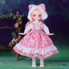 Pink Eyed 30cm Doll with Clothes Multiple Movable Joints Princess Style 3D Simulated Hinge Doll Fashion Cute 1/6 Bjd Doll