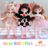 23cm BJD Doll Girl Body Toy 15 Joint Movable Kawaii Doll With Fashion Clothes Soft Hair Dress Up Girls Toys Birthday Gift Doll