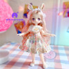 23cm BJD Doll Girl Body Toy 15 Joint Movable Kawaii Doll With Fashion Clothes Soft Hair Dress Up Girls Toys Birthday Gift Doll