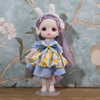 16cm BJD Doll Full Set 13 Moveable Joint Dolls Cartoon Dress Bjd Toy Smile Face Newest Dress Make Up Toys Girls Gift Dolls