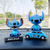 Miniso Stitch Model smile Figure Phone holder Decoration Moving Head Doll Cute Interior Car Supplies Boutique Dolls home decor