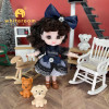 Ob11 Mini Dolls For Girls 1/12 OB11 Accessories Ball Jointed Body Bjd Doll Clothes Toys For Kids Children Baby Holiday Gift Free