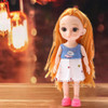 Mini16cm BJD Dolls Lovely For Girls, 1/12 Doll with Clothes and Shoes, Movable 13 Joints Cute Girl Gift Child Toys,CD,