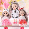 Mini16cm BJD Dolls Lovely For Girls, 1/12 Doll with Clothes and Shoes, Movable 13 Joints Cute Girl Gift Child Toys,CD,