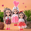 Mini16cm BJD Dolls Lovely For Girls, 1/12 Doll with Clothes and Shoes, Movable 13 Joints Cute Girl Gift Child Toys,CD,