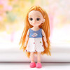 Mini16cm BJD Dolls Lovely For Girls, 1/12 Doll with Clothes and Shoes, Movable 13 Joints Cute Girl Gift Child Toys,CD,