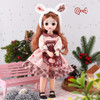 BJD Doll 23 Multiple Removable Joints 30cm 1/6 3D Eyes Fashion Princess Doll Girl Dress Up Birthday Gift DIY Toy Reborn Kawaii