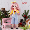 BJD Doll 23 Multiple Removable Joints 30cm 1/6 3D Eyes Fashion Princess Doll Girl Dress Up Birthday Gift DIY Toy Reborn Kawaii