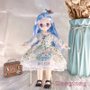 Pretty Anime 1/6 Bjd Byte Dolls For Kid Girls 6 to 10 Years Ball-jointed Comic Face Doll 30cm with Dresses Clothes Dress Up Girl