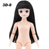 30 cm Manga Face Anime eyes Nude ​Doll Girl Body 1/6 with Head Brown Golden Long Hair bjd Doll 3D 4D eyes 23 Movable Joints