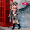 1/6 30cm 12inch Cute BJD Doll 23 Movable Joints Big Eyes Soft Hair With Skirt Hat Headdress Dress Up Gift DIY Toys For Girl