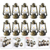10 Pcs Mini Retro Kerosene Vintage Decor Fake Lights Lamp Kid Toy Plastic Miniature Lantern Child Models