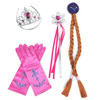 4Pcs/Set Princess Elsa Anna Accessories Crown Wig Glove Prop for Halloween Carnival Cosplay Party 2/12 Dollhouse Accessories