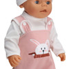 Pink Jumpsuit+Hat Doll Clothes Fit Pink Jumpsuit+Hat Doll Clothes Fit 17 inch For 43cm Baby New Born Doll Clothes