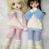 1/6 Doll's Clothes for 30cm Bjd Doll Sweater Socks Leg Covers Diy Girl Toys Dress Up Play House Gift Doll Accessories, No Doll