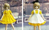 3pcs/set Cute maid outfits Long short Sleeve Dress Bowknot Hairband for blyth OB24, Azone 1/6 Dolls Accessories