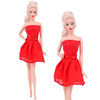 30Cm Doll Clothes Red Plush Overcoat Outfit Princess Dress Fashionable Suit For Barbies 11.8inch Doll Casual Clothing Girl Gifts
