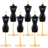 6pcs Dress Form Cloth Gown Display Support Holder Mannequin Model Stand Accessories for Dresses Decoration Black