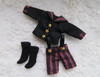 3PCS/Set OB11 Stripe Navy Uniform Deep Color Tops+Suspender Trousers+Socks for Obitsu11 1/12 BJD Dolls