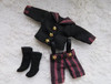 3PCS/Set OB11 Stripe Navy Uniform Deep Color Tops+Suspender Trousers+Socks for Obitsu11 1/12 BJD Dolls