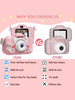 Digital Pink cartoon Case Children's Camera Set Waterproof camera Video toy 2-inch color display Children's cartoon birthday