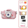 Digital Pink cartoon Case Children's Camera Set Waterproof camera Video toy 2-inch color display Children's cartoon birthday