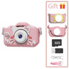 Digital Pink cartoon Case Children's Camera Set Waterproof camera Video toy 2-inch color display Children's cartoon birthday