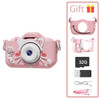 Digital Pink cartoon Case Children's Camera Set Waterproof camera Video toy 2-inch color display Children's cartoon birthday