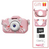 Digital Pink cartoon Case Children's Camera Set Waterproof camera Video toy 2-inch color display Children's cartoon birthday