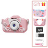 Digital Pink cartoon Case Children's Camera Set Waterproof camera Video toy 2-inch color display Children's cartoon birthday