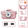 Digital Pink cartoon Case Children's Camera Set Waterproof camera Video toy 2-inch color display Children's cartoon birthday