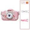 Digital Pink cartoon Case Children's Camera Set Waterproof camera Video toy 2-inch color display Children's cartoon birthday