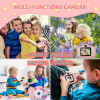 Unicorn Camera set Children's camera for 3-9 years old boys girls Children's toy digital camera Birthday gift Pink blue