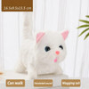 New Walking Kitty Plush Toy Electric Interactive Cat Stuffed Animal Meowing Tail Wagging Head Nodding Cat Pet Toy For Kids Gift